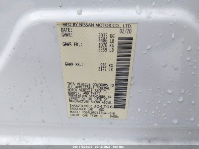 1N4AZ1CP0LC304706 Nissan LEAF SV