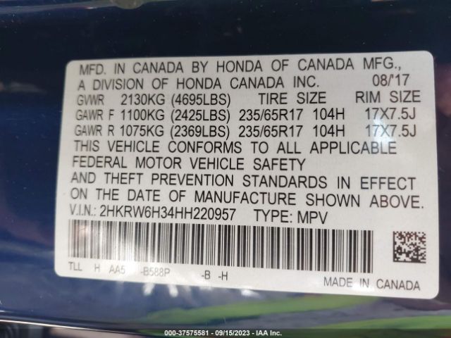2HKRW6H34HH220957 Honda CR-V LX