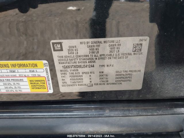 1GKKVTKD8EJ341244 GMC Acadia Denali