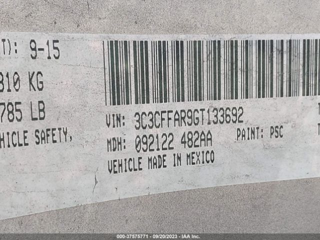 3C3CFFAR9GT133692 Fiat 500 POP