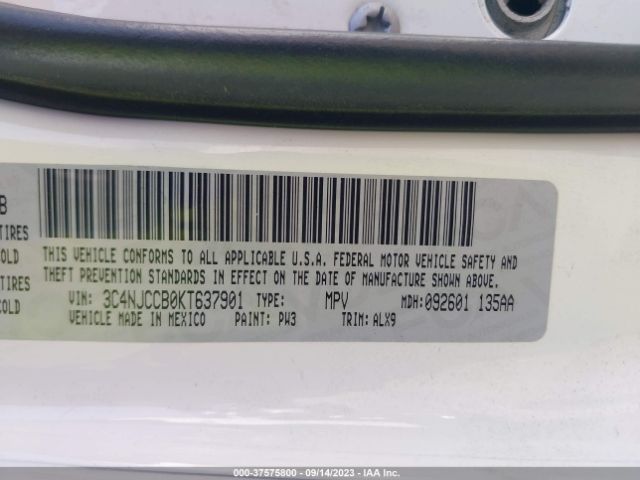 3C4NJCCB0KT637901 Jeep Compass Limited