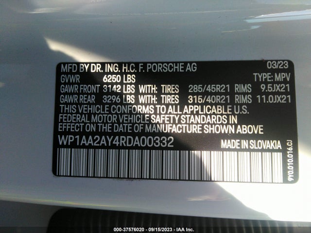 2024 PORSCHE CAYENNE WP1AA2AY4RDA00332 Photo 8