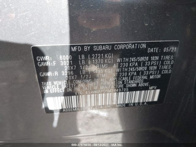4S4WMAPD5M3449705 Subaru Ascent Limited