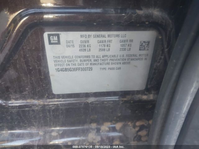 1G4GB5G36FF300729 Buick Lacrosse Leather