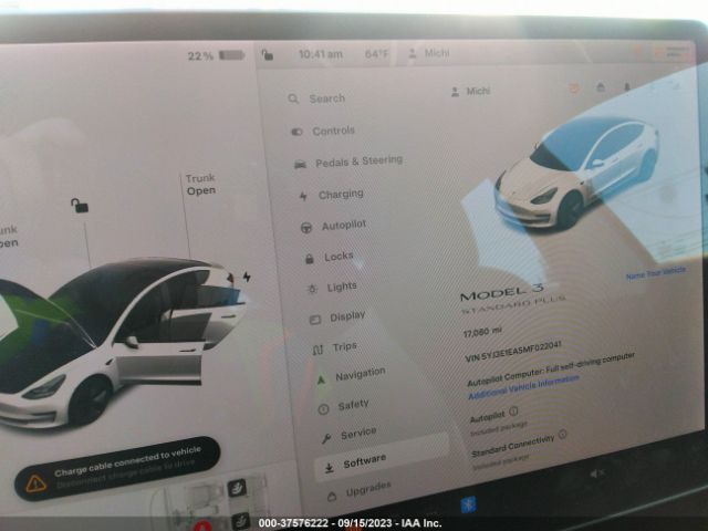5YJ3E1EA5MF022041 Tesla Model 3 Standard Range Plus