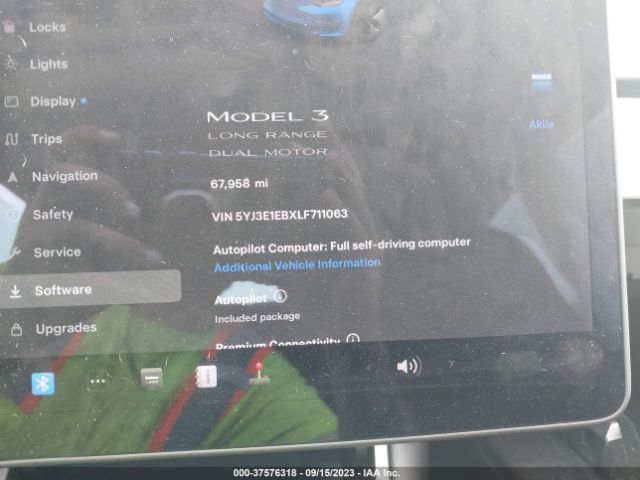 5YJ3E1EBXLF711063 Tesla Model 3 Long Range