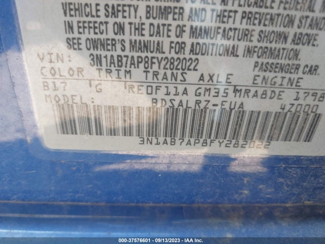 Nissan SENTRA SR 2015 3N1AB7AP8FY282022 Image 9