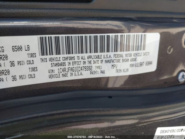 1C4RJFAG1EC479392 Jeep Grand Cherokee Altitude