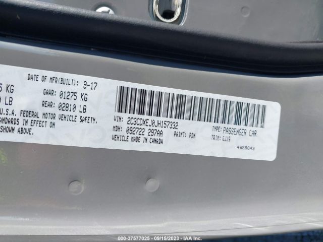 2C3CDXEJ0JH157332 Dodge Charger Srt 392