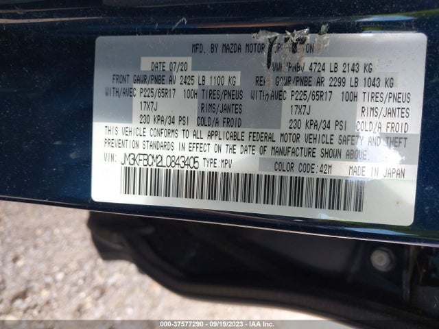 Mazda Cx-5 Touring 2020 JM3KFBCM2L0843405 Image 9