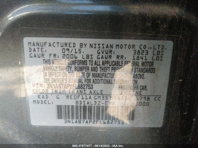 3N1AB7AP2FL682753 Nissan SENTRA SV