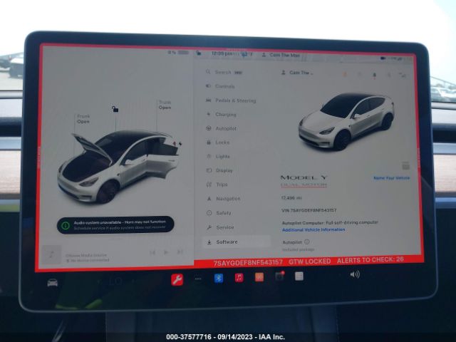 7SAYGDEF8NF543157 Tesla Model Y Performance