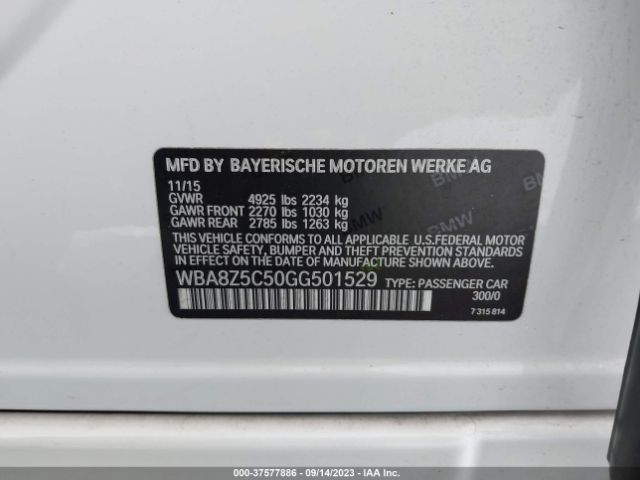 WBA8Z5C50GG501529 BMW 3 Series Gran Turismo 328i Xdrive