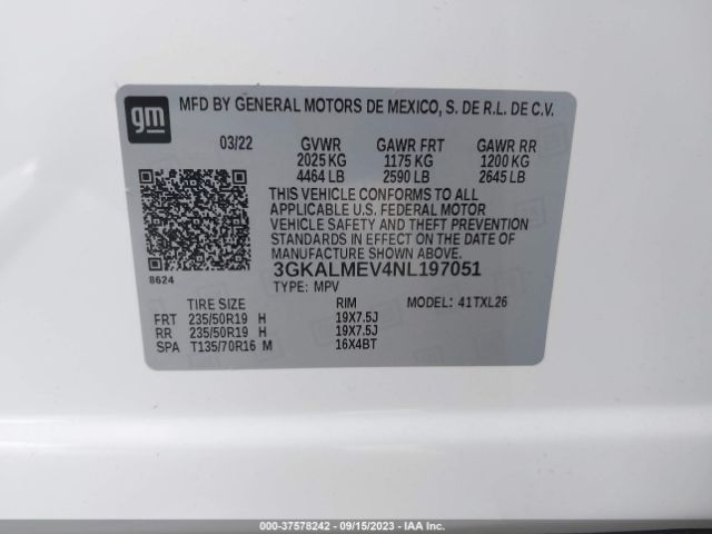 3GKALMEV4NL197051 GMC Terrain Sle