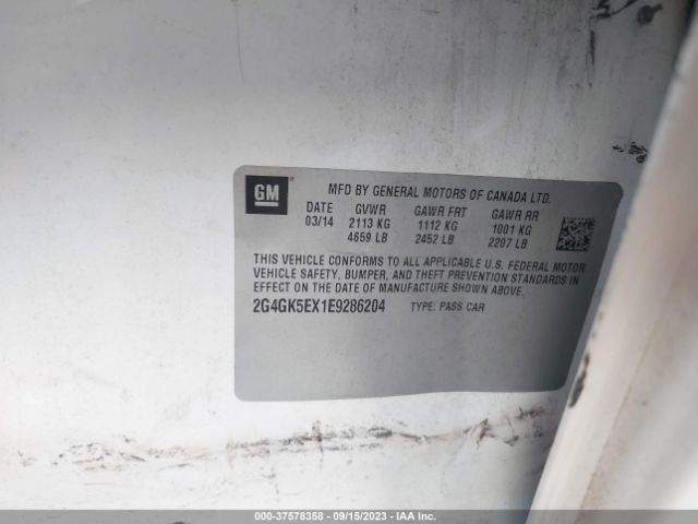 2G4GK5EX1E9286204 Buick Regal