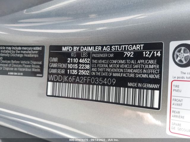 2015 MERCEDES-BENZ SL-CLASS WDDJK6FA2FF035409 Photo 8