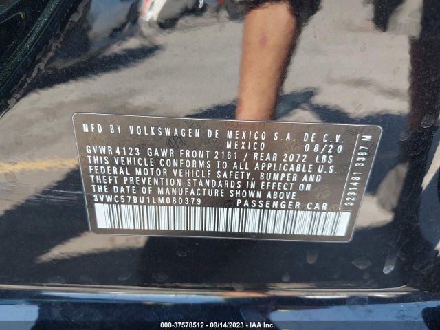 3VWC57BU1LM080379 Volkswagen Jetta S/se/r-line