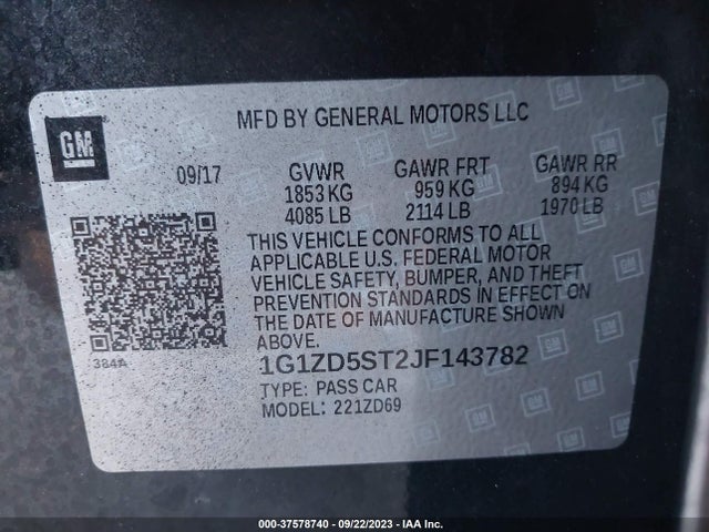 Chevrolet MALIBU LT 2018 1G1ZD5ST2JF143782 Image 9