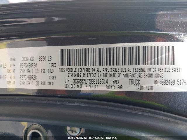 RAM 1500 Big Horn 2016 3C6RR7LT5GG116514 Image 9