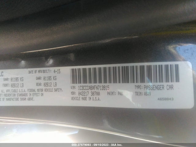 1C3CCCABXFN713915 Chrysler 200 Limited