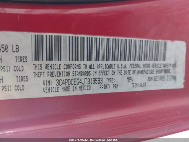 3C4PDCEG4JT319593 Dodge JOURNEY GT