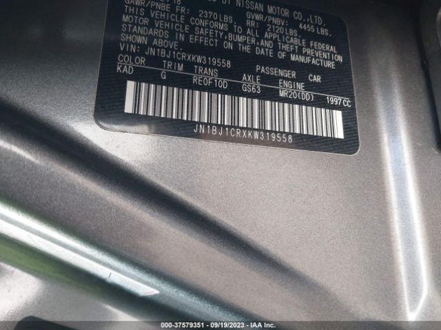 JN1BJ1CRXKW319558 Nissan Rogue Sport Sl