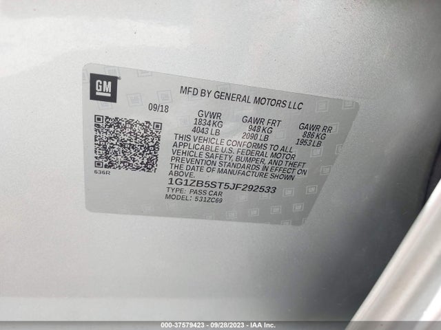 Chevrolet Malibu 1ls 2018 1G1ZB5ST5JF292533 Image 9