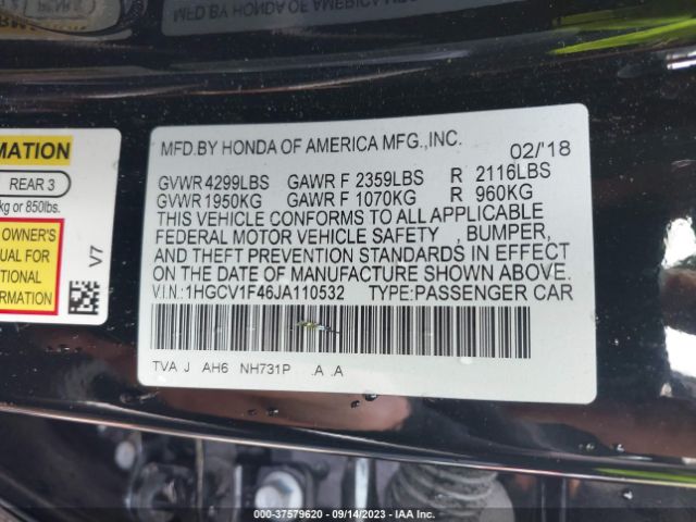 1HGCV1F46JA110532 Honda Accord Sedan Ex 1.5t