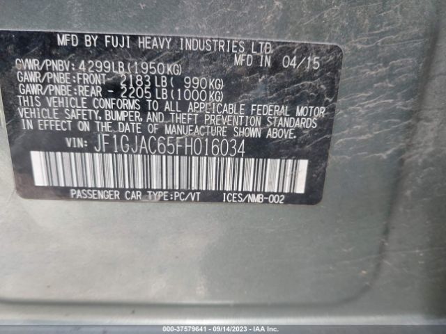 JF1GJAC65FH016034 Subaru Impreza Sedan Premium