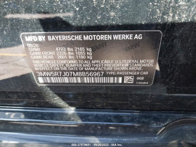 3MW5R7J07M8B56967 BMW 3 Series 330i Xdrive