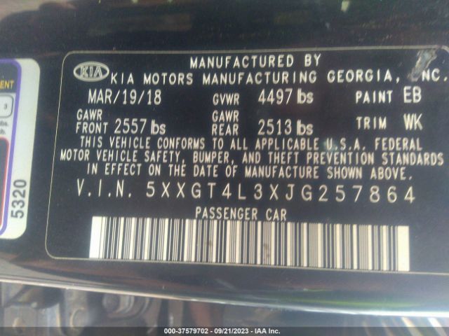 5XXGT4L3XJG257864 KIA Optima S