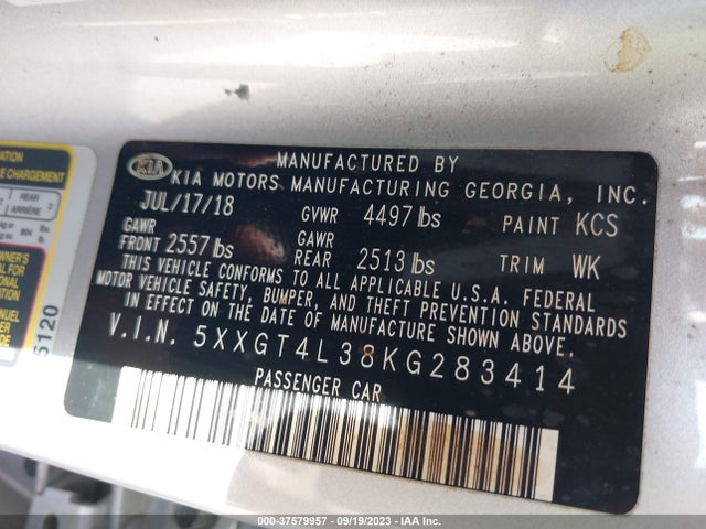 KIA Optima Lx 2019 5XXGT4L38KG283414 Image 15