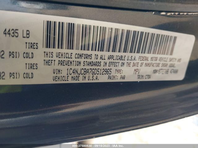 1C4NJCBA7GD512965 Jeep Compass Sport