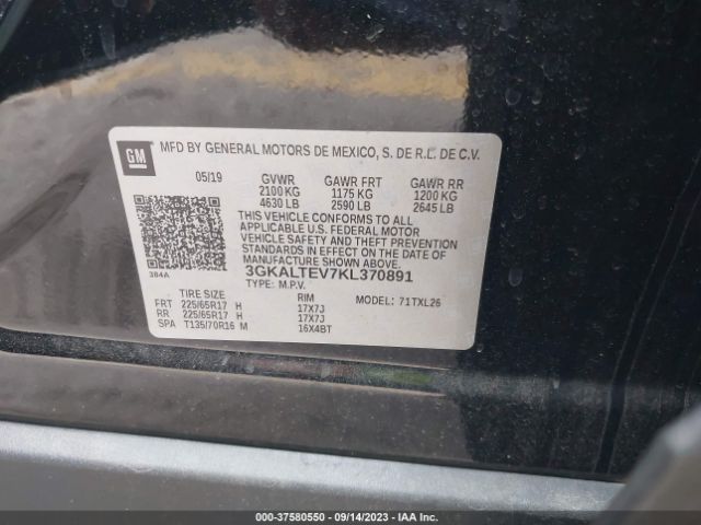 3GKALTEV7KL370891 GMC Terrain Sle