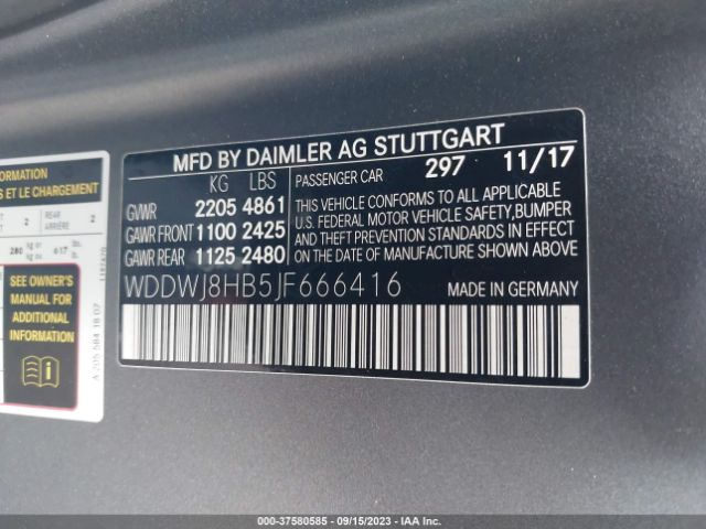 WDDWJ8HB5JF666416 Mercedes-Benz C-class Amg C 63 S