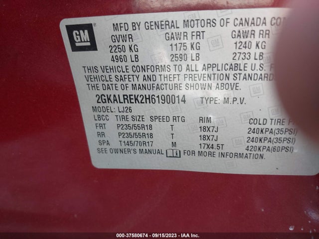 GMC Terrain Denali 2017 2GKALREK2H6190014 Image 9
