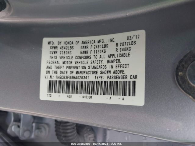 1HGCR3F99HA026341 Honda Accord Sedan Touring