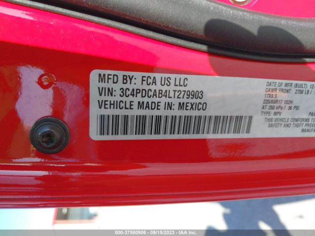 3C4PDCAB4LT279903 Dodge Journey Se Value