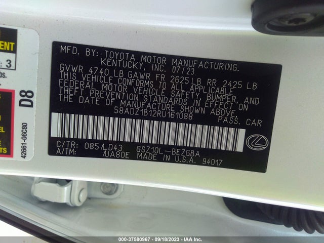 2024 Lexus ES, VIN: 58ADZ1B12RU161088