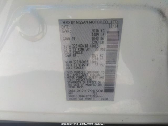 5N1AT2MT7FC790508 Nissan Rogue Sl