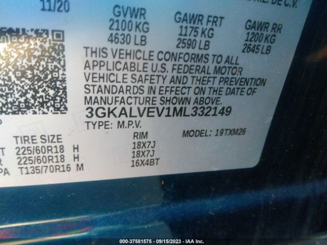 3GKALVEV1ML332149 GMC Terrain Slt