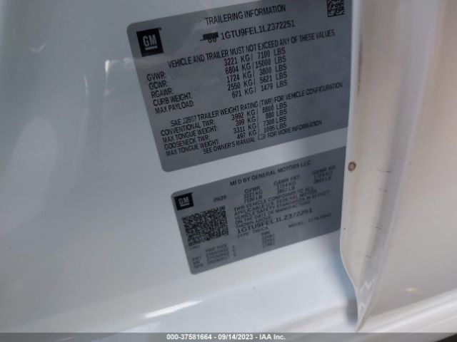 1GTU9FEL1LZ372251 GMC Sierra 1500 Denali