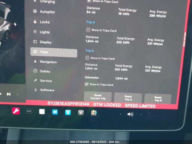5YJ3E1EA5PF613149 Tesla MODEL 3