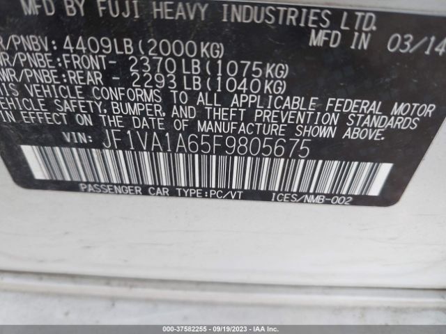 JF1VA1A65F9805675 Subaru WRX