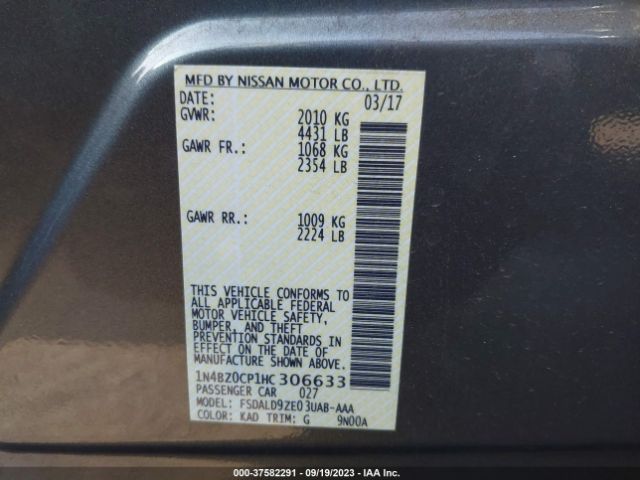 1N4BZ0CP1HC306633 Nissan LEAF SV