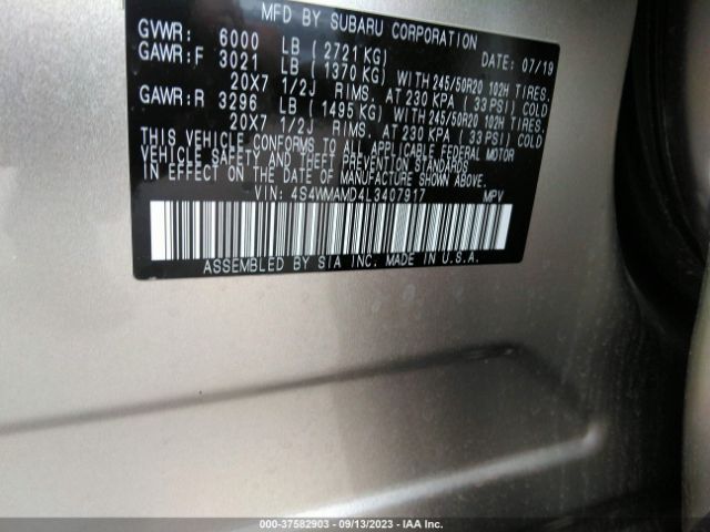 4S4WMAMD4L3407917 Subaru Ascent Limited