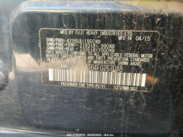 JF1GPAT64FG267048 Subaru Impreza Wagon 2.0i Sport Premium