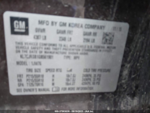 Chevrolet TRAX LTZ 2016 KL7CJRSB1GB561901 Image 9