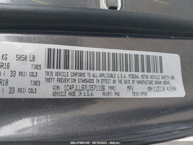 1C4PJLLB7LD571136 Jeep Cherokee Altitude