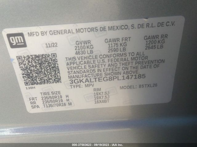 3GKALTEG8PL147185 GMC Terrain Sle
